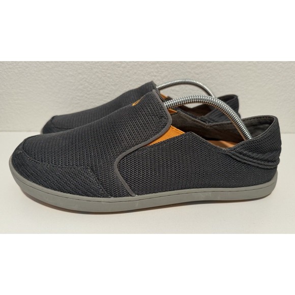 OLUKAI Mens Nohea Mesh Slip On Shoe Sz 9 Gray Convertible Boat Loafer Sneaker Olukai Nohea Pae Mens Size 9 Mustang Brown Convertible Water  main image 4